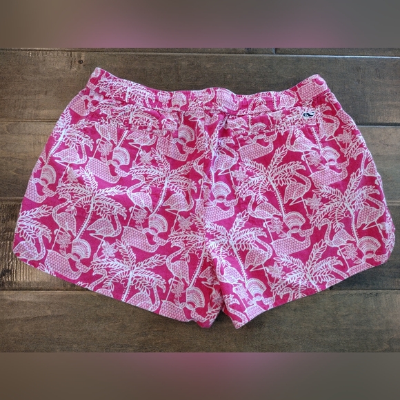 VINEYARD VINES women's Linen Blend bright pink whale 3" shorts - S - Picture 2 of 8